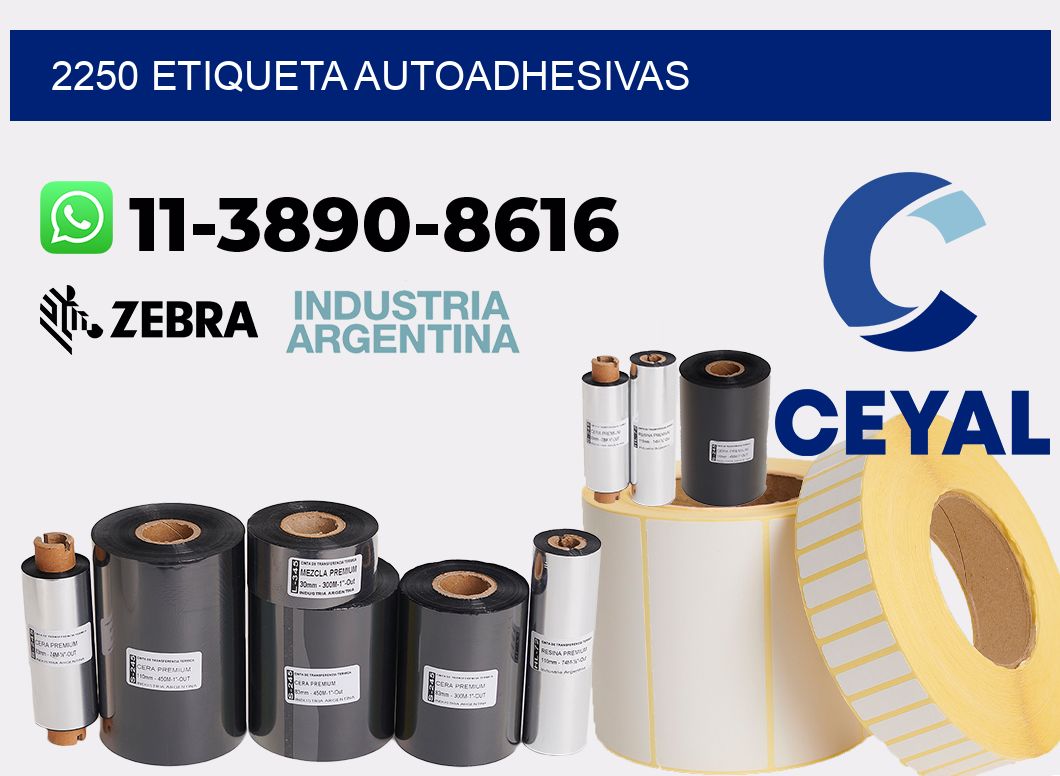 2250 etiqueta autoadhesivas