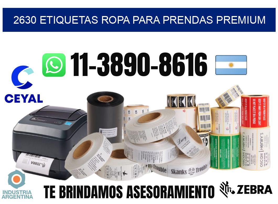 2630 Etiquetas ropa para prendas premium