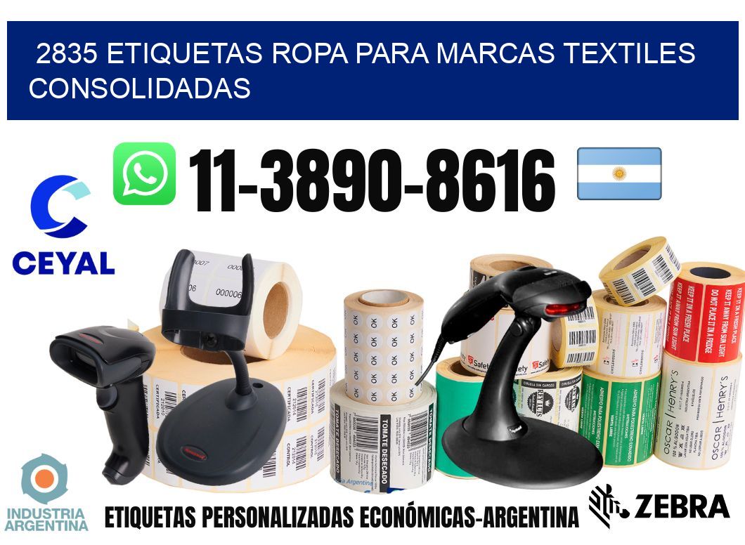 2835 Etiquetas ropa para marcas textiles consolidadas