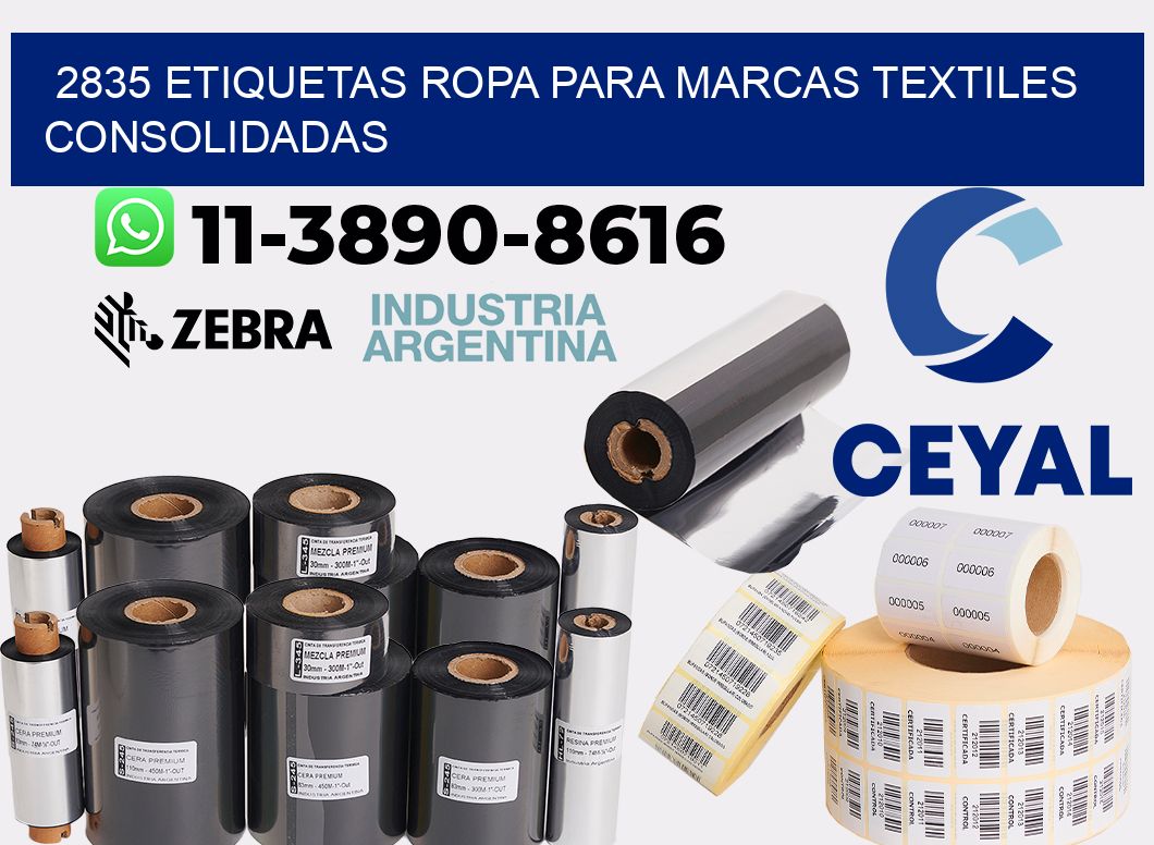 2835 Etiquetas ropa para marcas textiles consolidadas