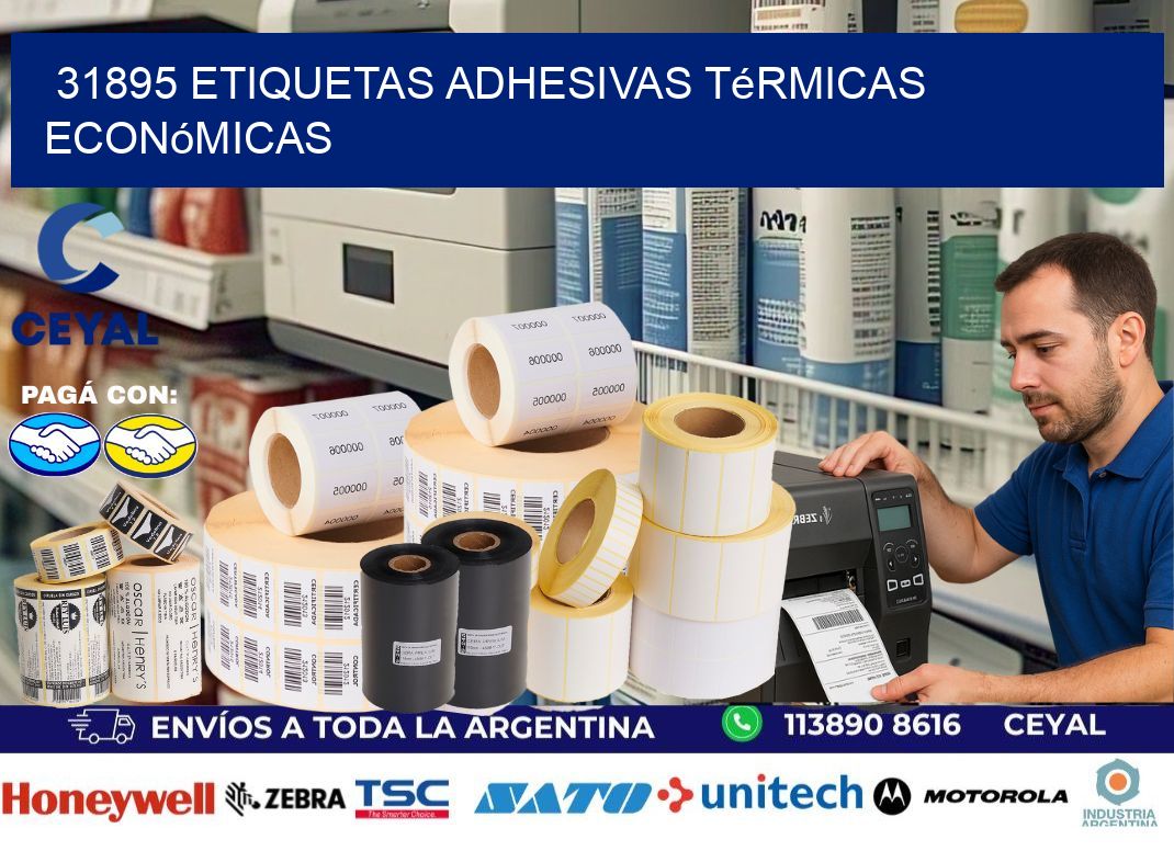 31895 etiquetas adhesivas térmicas económicas