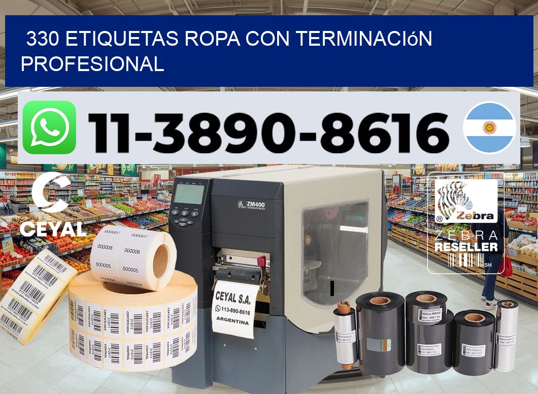 330 Etiquetas ropa con terminación profesional