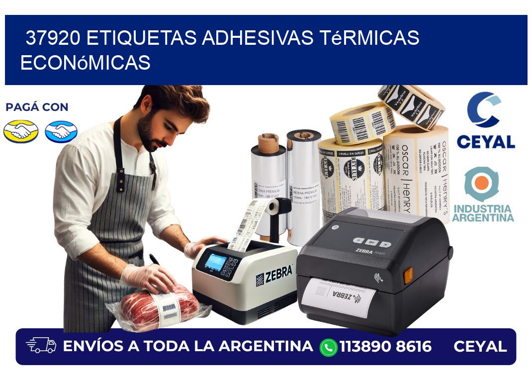 37920 etiquetas adhesivas térmicas económicas