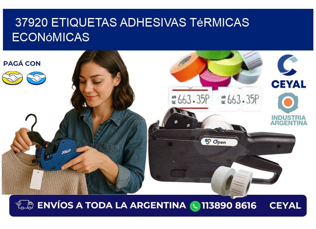 37920 etiquetas adhesivas térmicas económicas