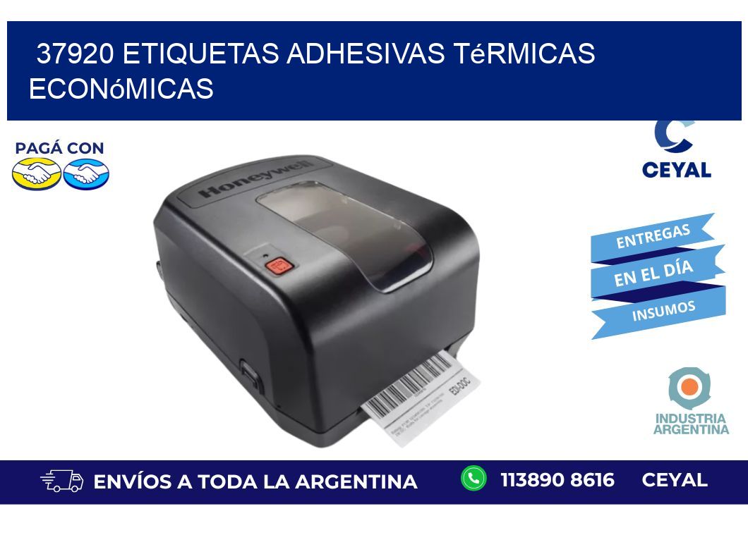 37920 etiquetas adhesivas térmicas económicas