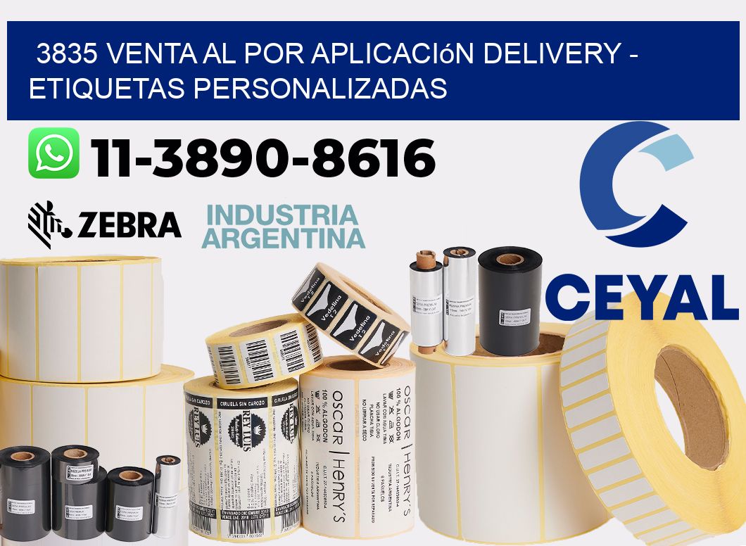 3835 Venta al Por Aplicación delivery - Etiquetas Personalizadas