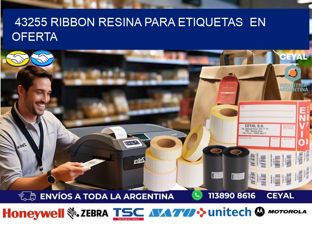 43255 ribbon resina para etiquetas en oferta
