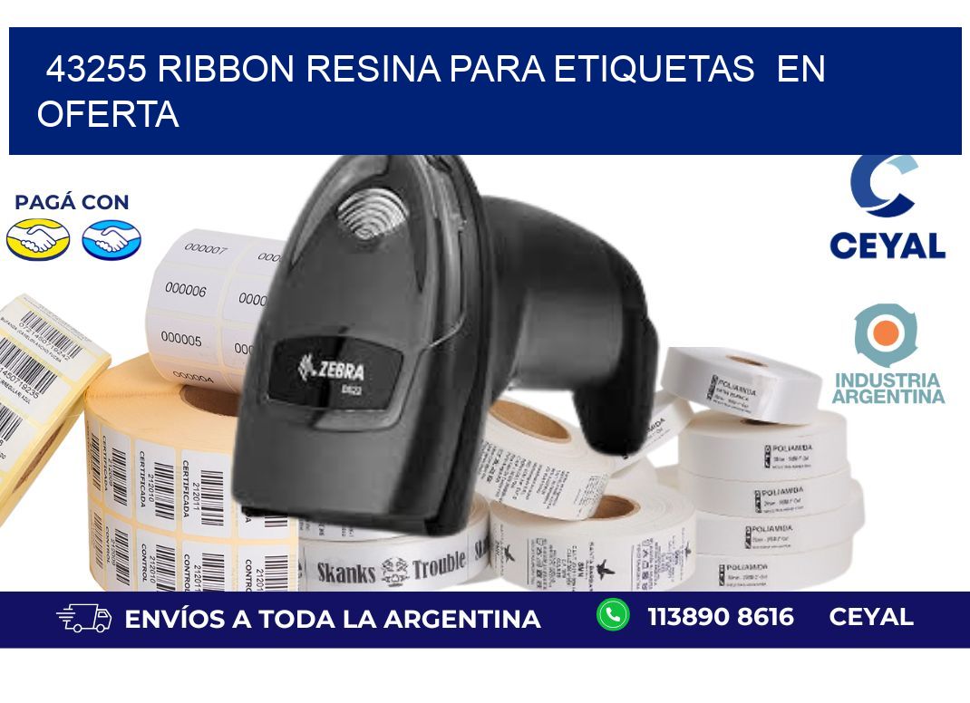 43255 ribbon resina para etiquetas en oferta