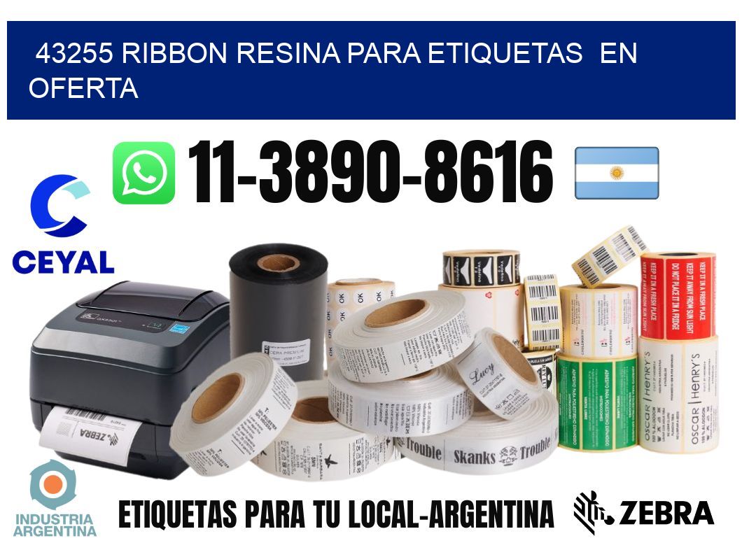 43255 ribbon resina para etiquetas en oferta
