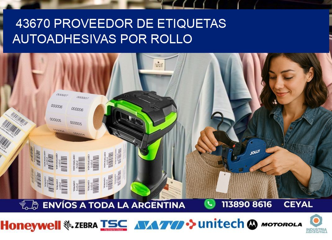43670 proveedor de etiquetas autoadhesivas por rollo