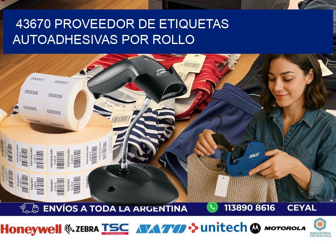 43670 proveedor de etiquetas autoadhesivas por rollo