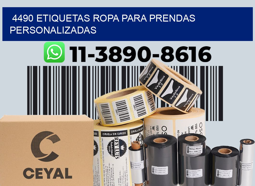 4490 Etiquetas ropa para prendas personalizadas
