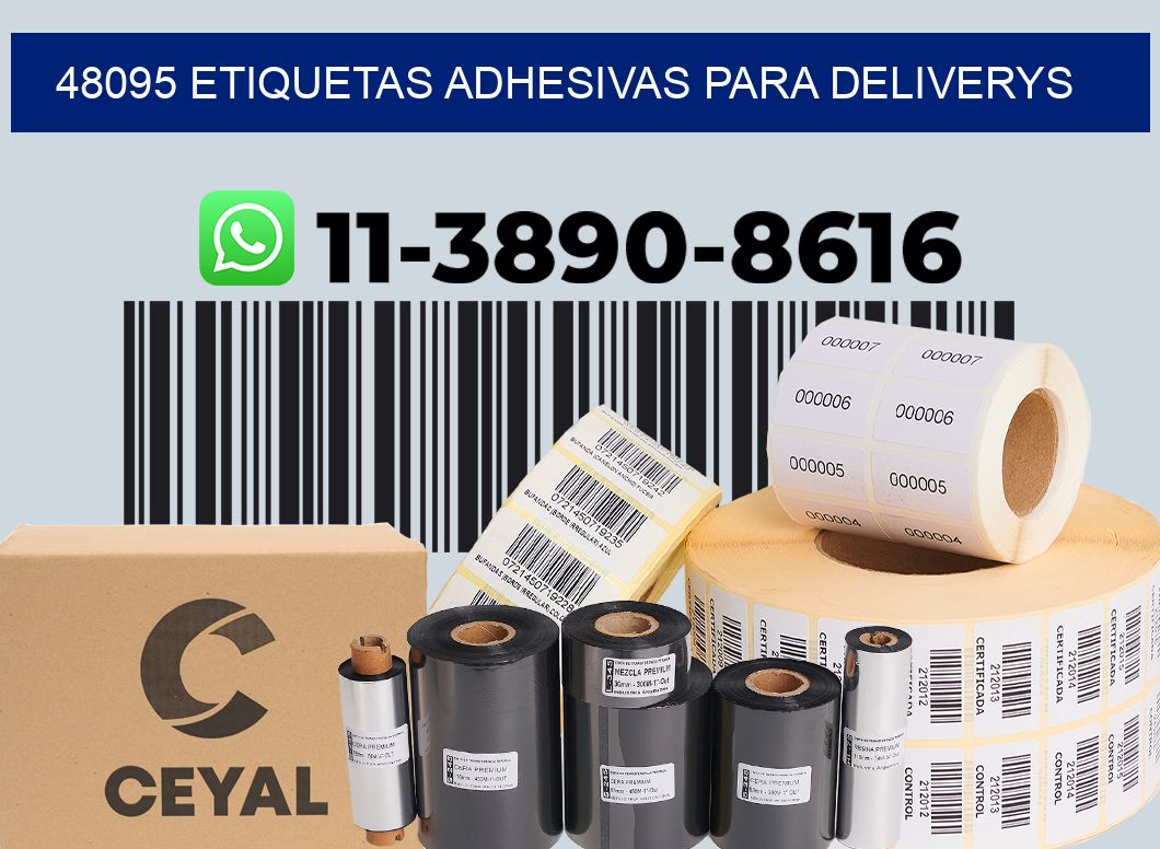 48095 etiquetas adhesivas para deliverys