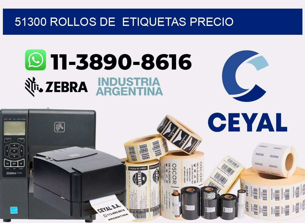 51300 rollos de etiquetas precio