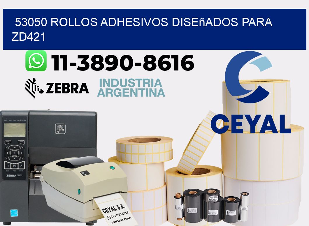 53050 rollos adhesivos diseñados para zd421