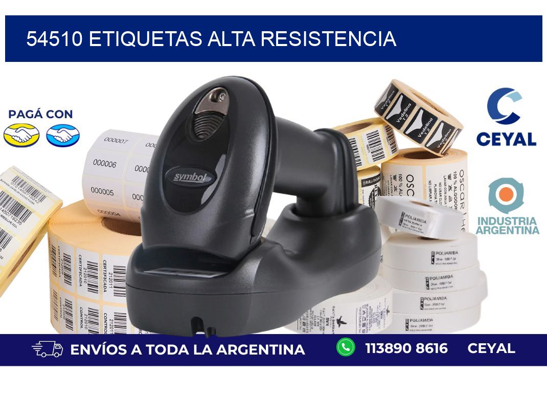 54510 etiquetas alta resistencia