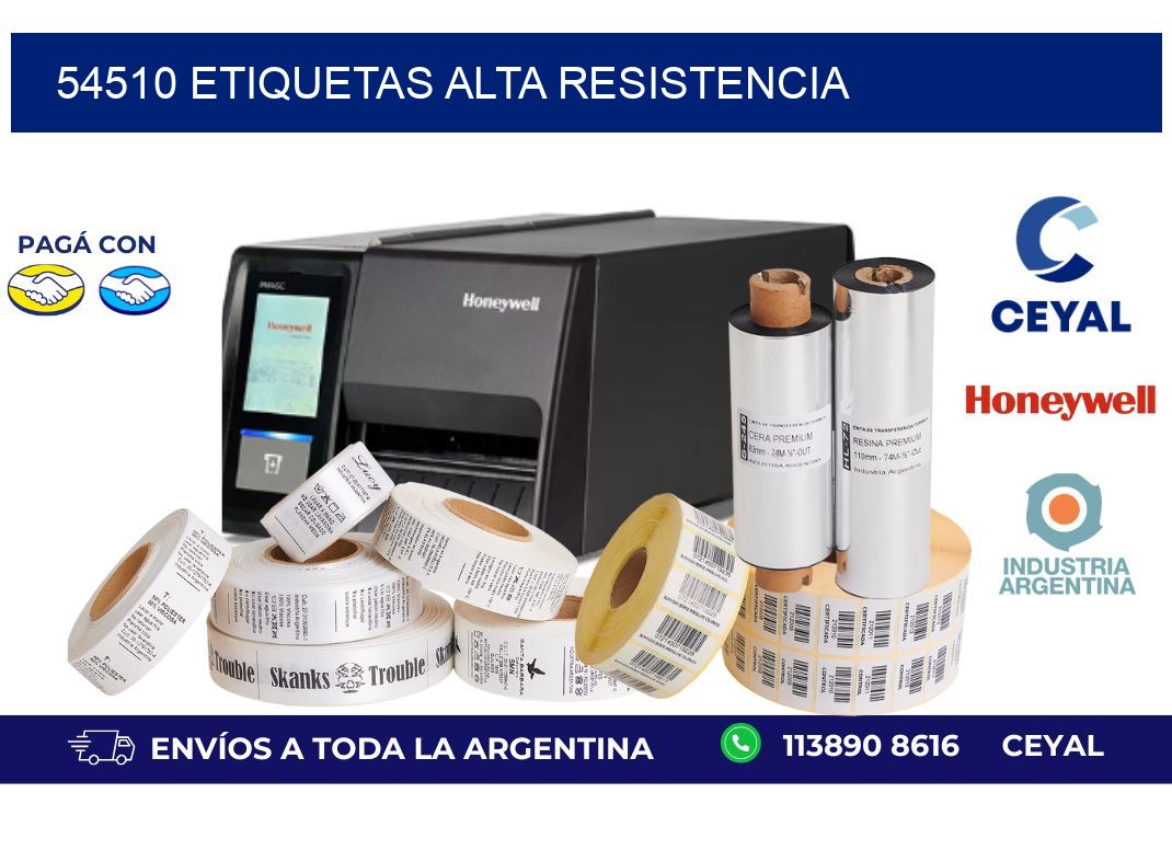 54510 etiquetas alta resistencia
