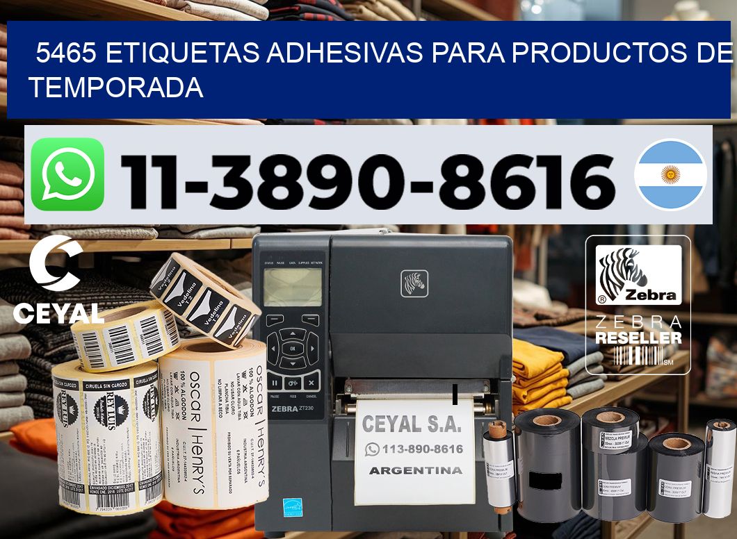 5465 Etiquetas adhesivas para productos de temporada