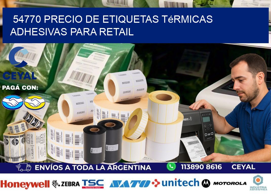 54770 precio de etiquetas térmicas adhesivas para retail