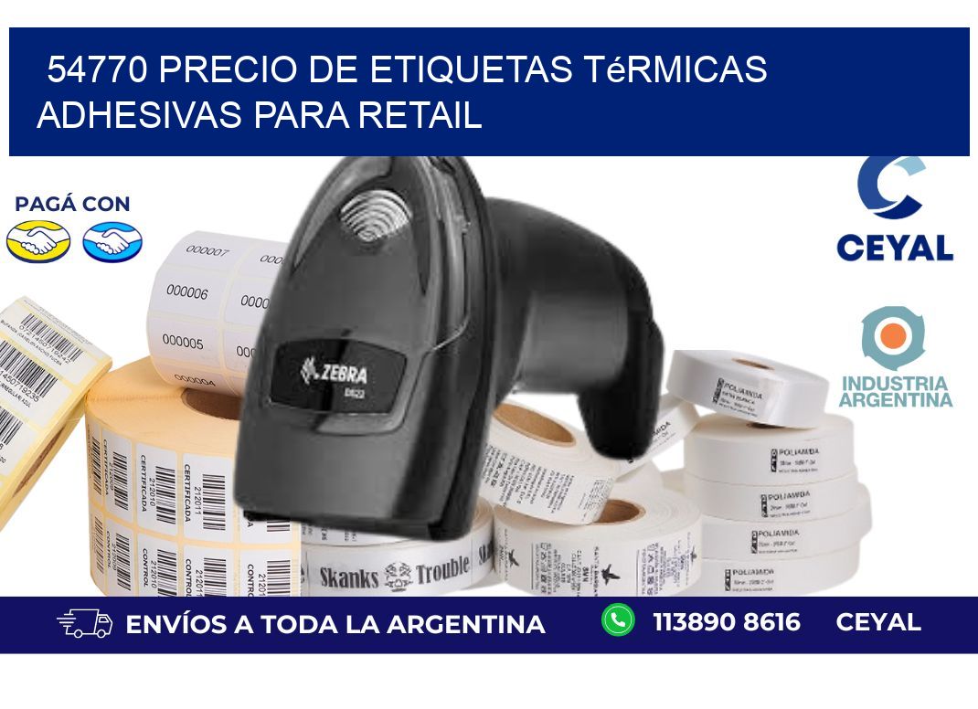 54770 precio de etiquetas térmicas adhesivas para retail