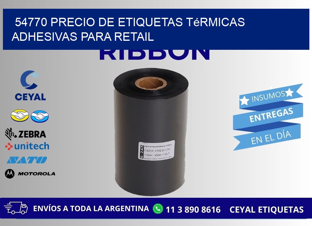 54770 precio de etiquetas térmicas adhesivas para retail
