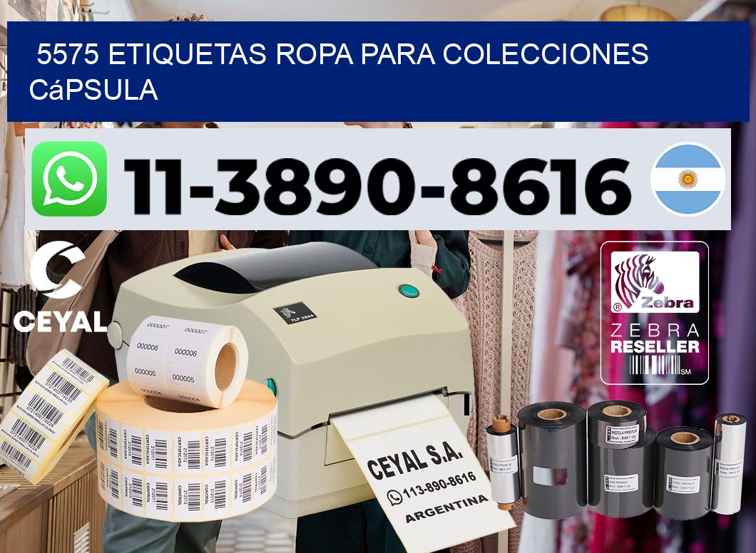 5575 Etiquetas ropa para colecciones cápsula