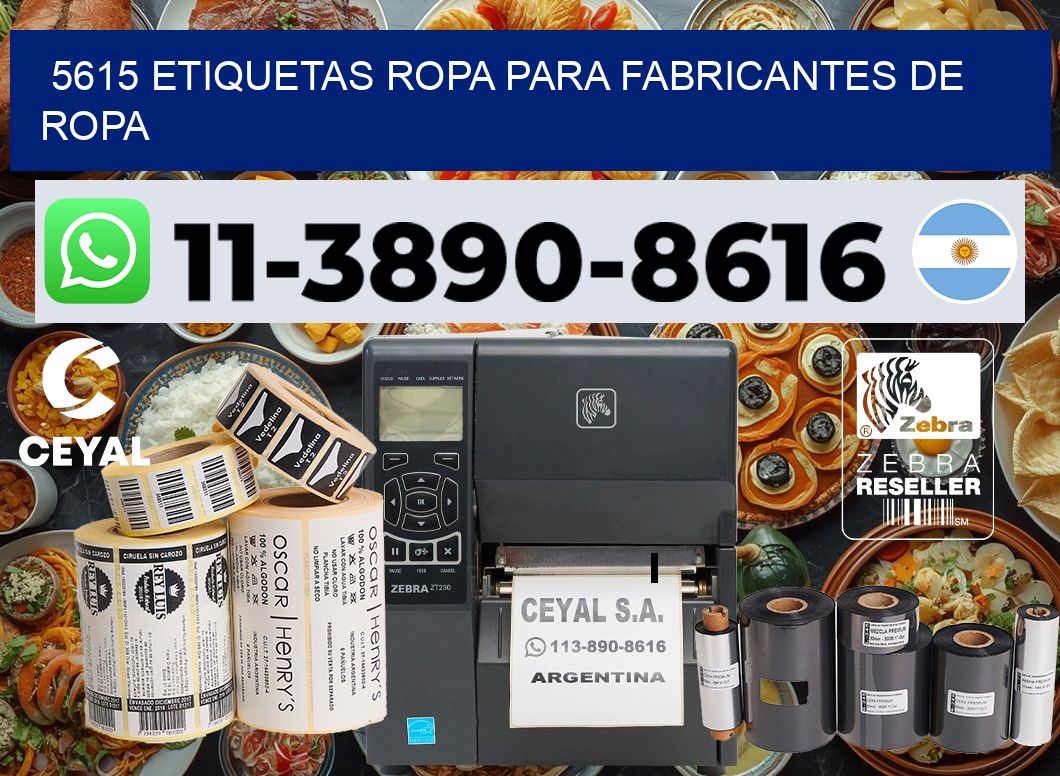 5615 Etiquetas ropa para fabricantes de ropa