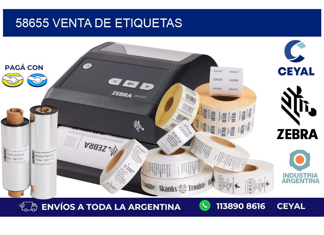 58655 venta de etiquetas