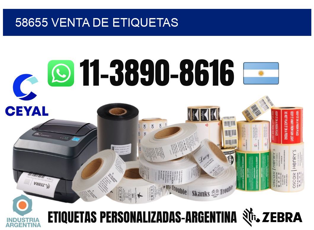 58655 venta de etiquetas