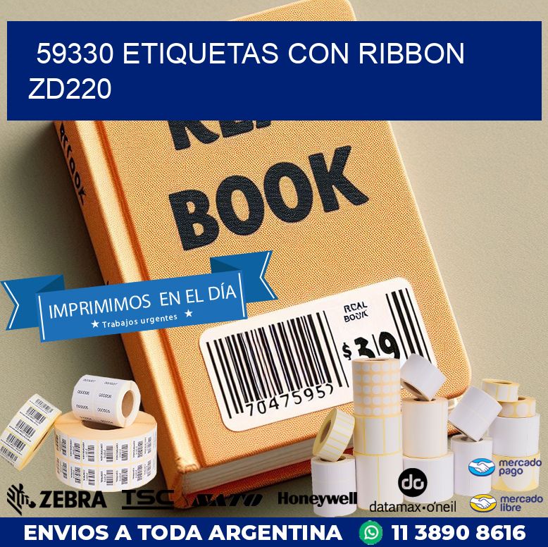 59330 etiquetas con ribbon zd220