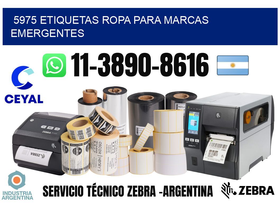5975 Etiquetas ropa para marcas emergentes