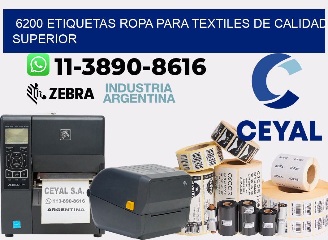 6200 Etiquetas ropa para textiles de calidad superior