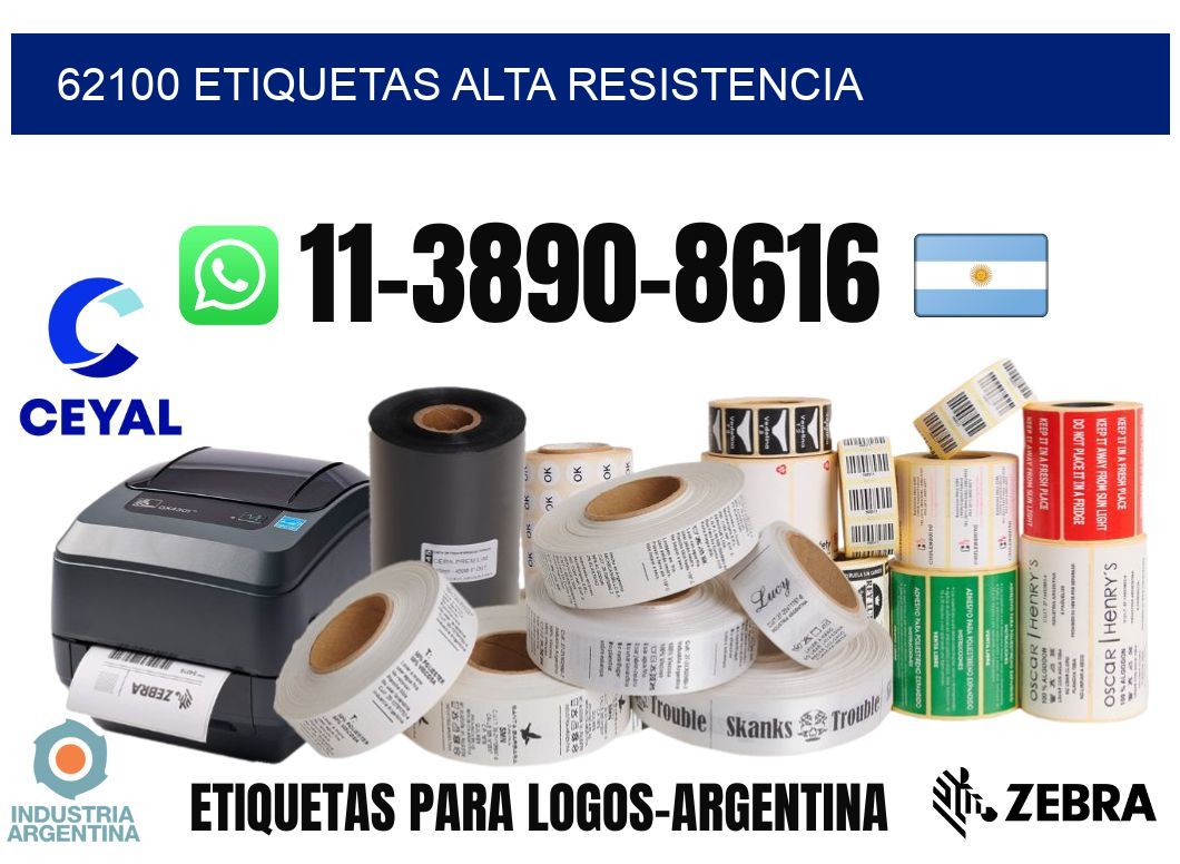 62100 etiquetas alta resistencia