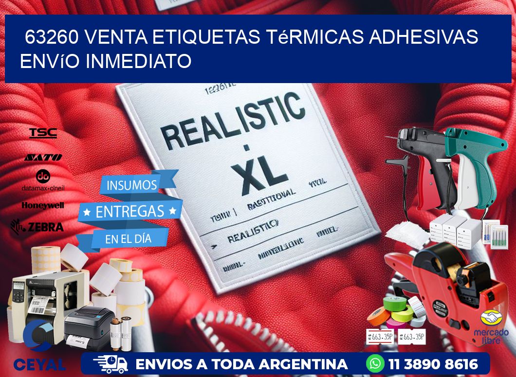 63260 venta etiquetas térmicas adhesivas envío inmediato