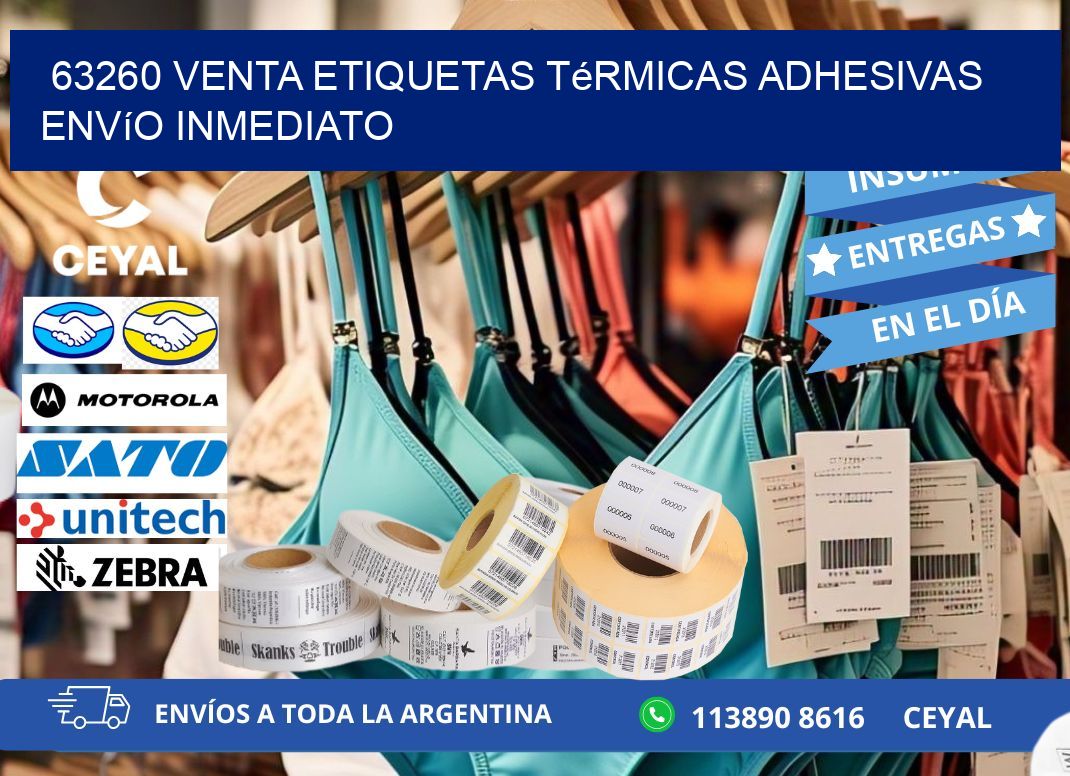 63260 venta etiquetas térmicas adhesivas envío inmediato