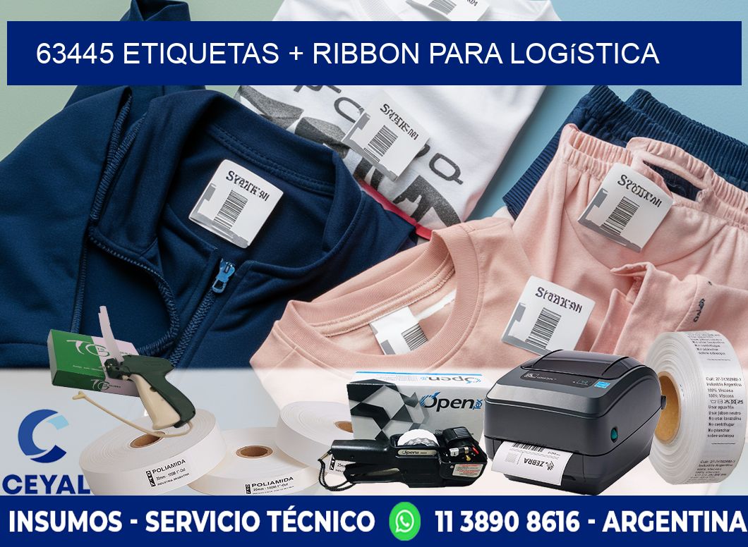 63445 etiquetas + ribbon para logística
