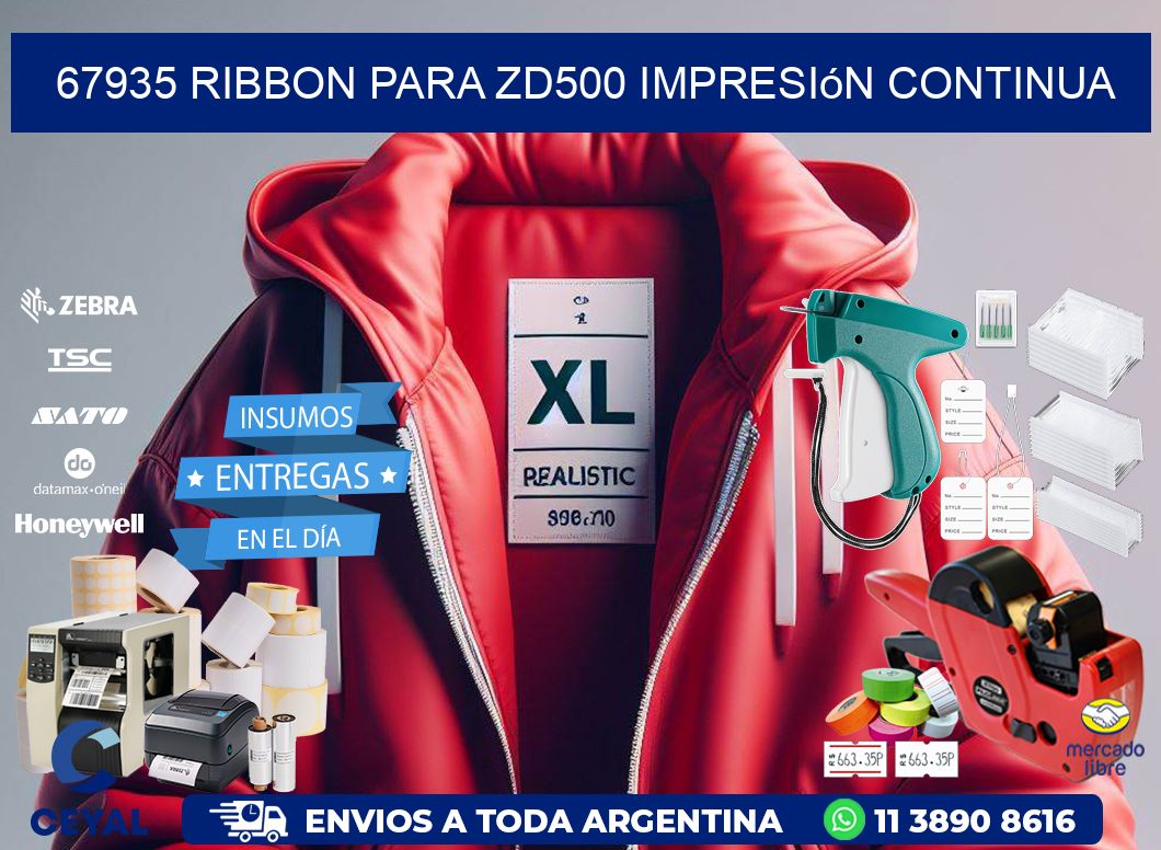 67935 ribbon para zd500 impresión continua