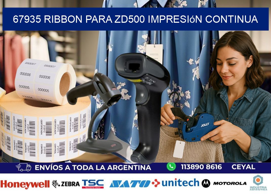 67935 ribbon para zd500 impresión continua