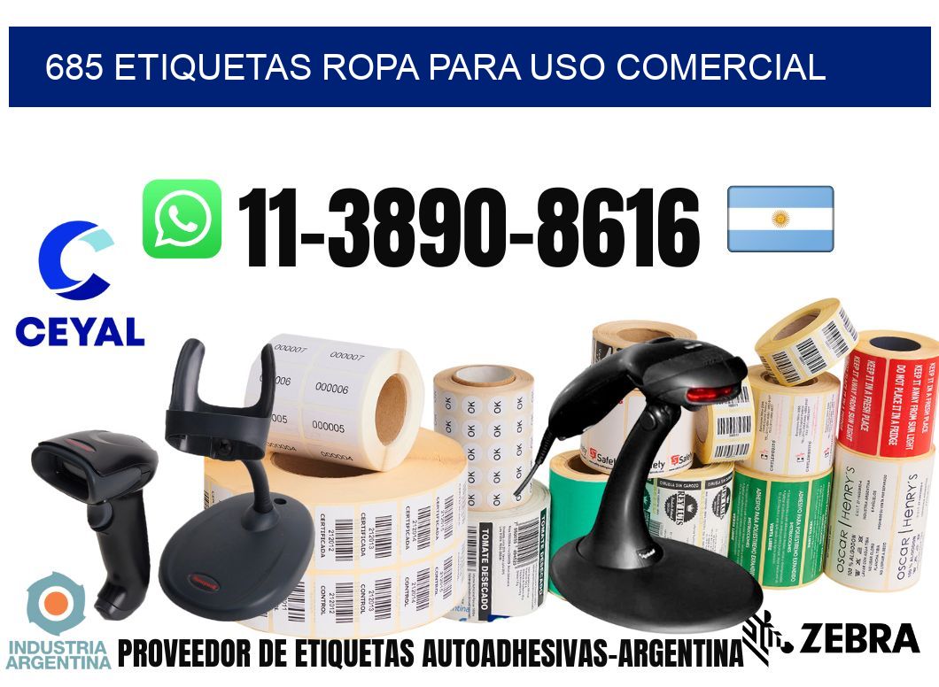 685 Etiquetas ropa para uso comercial