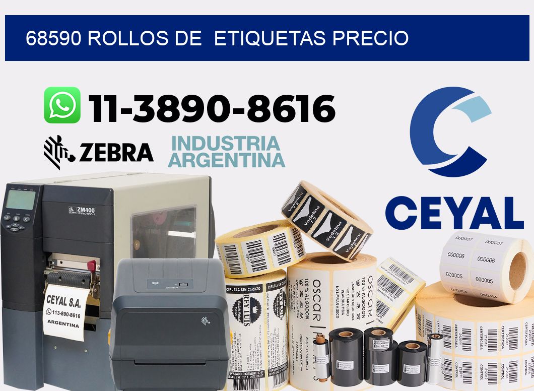 68590 rollos de etiquetas precio