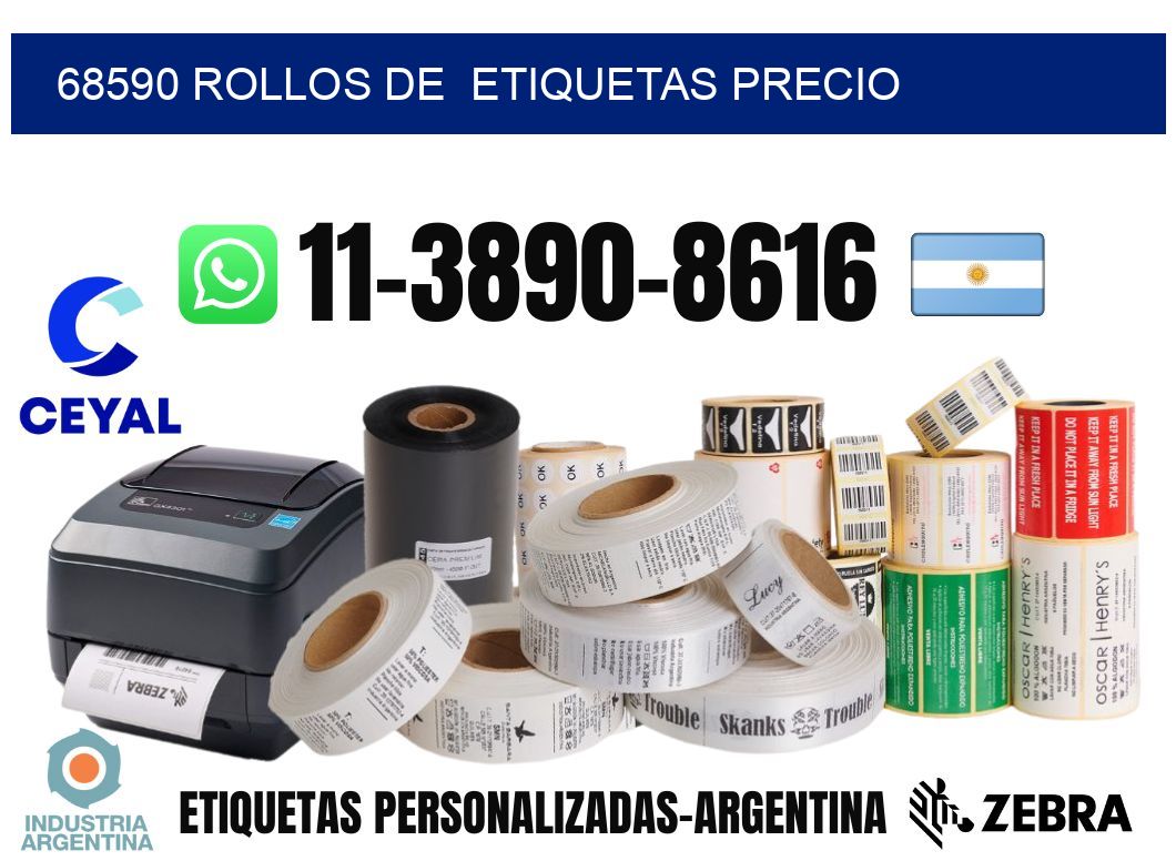 68590 rollos de etiquetas precio