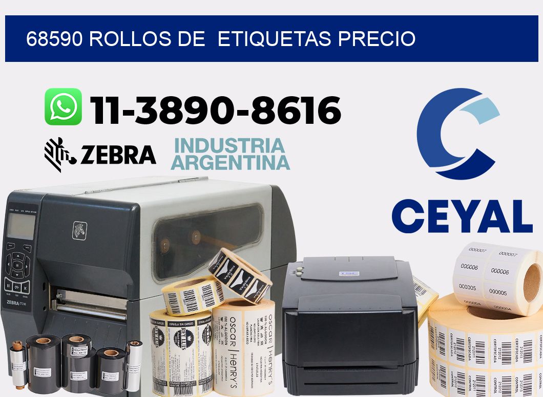 68590 rollos de etiquetas precio