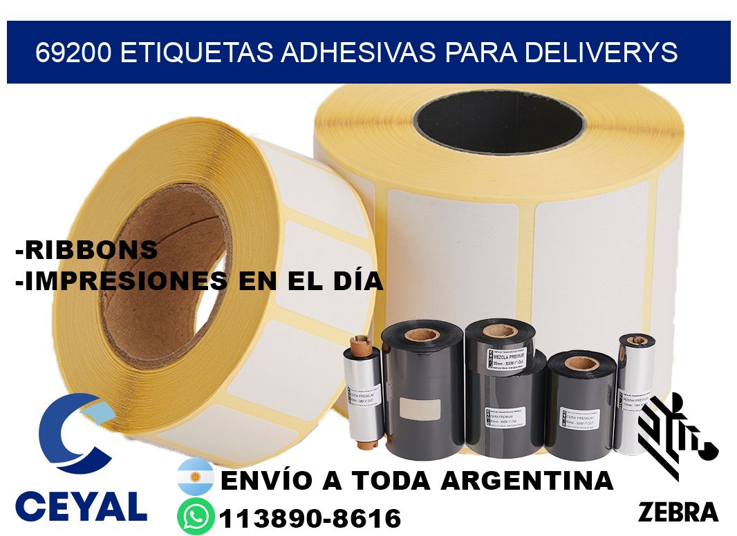 69200 etiquetas adhesivas para deliverys