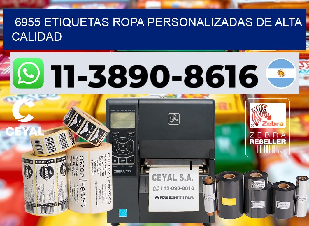 6955 Etiquetas ropa personalizadas de alta calidad