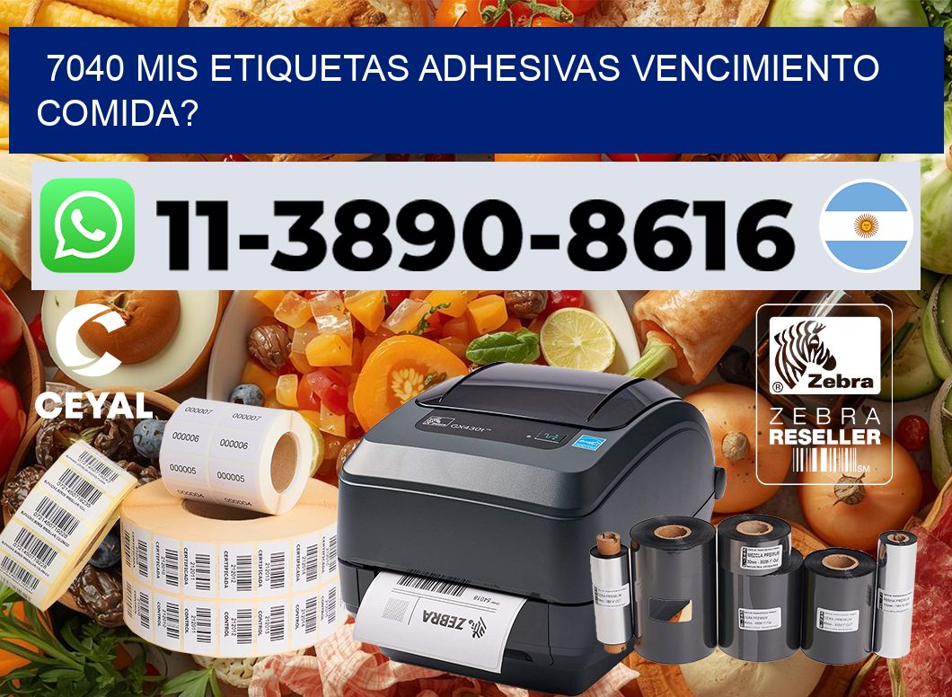 7040 mis etiquetas adhesivas vencimiento comida?