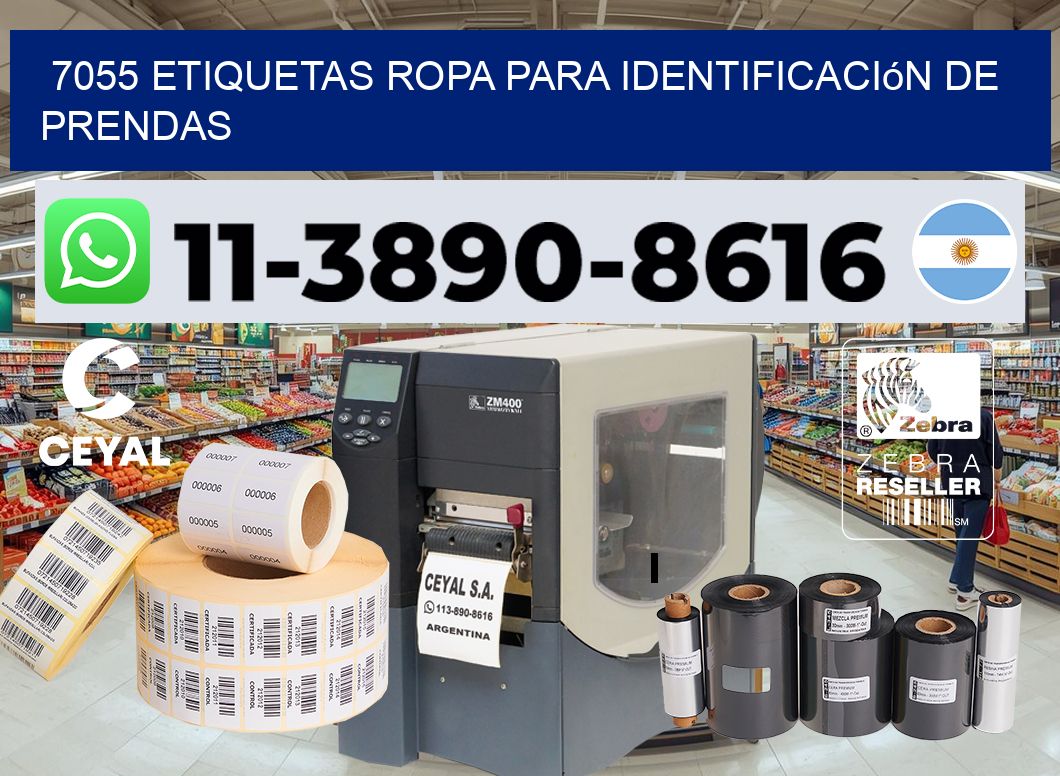 7055 Etiquetas ropa para identificación de prendas