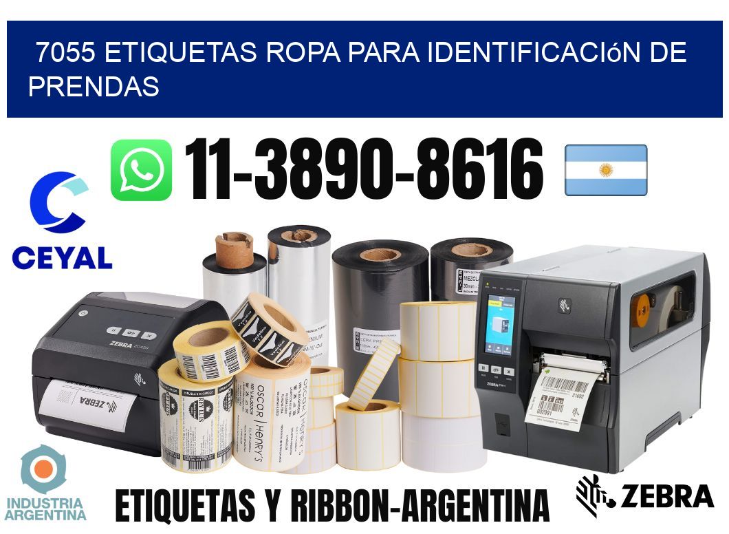 7055 Etiquetas ropa para identificación de prendas