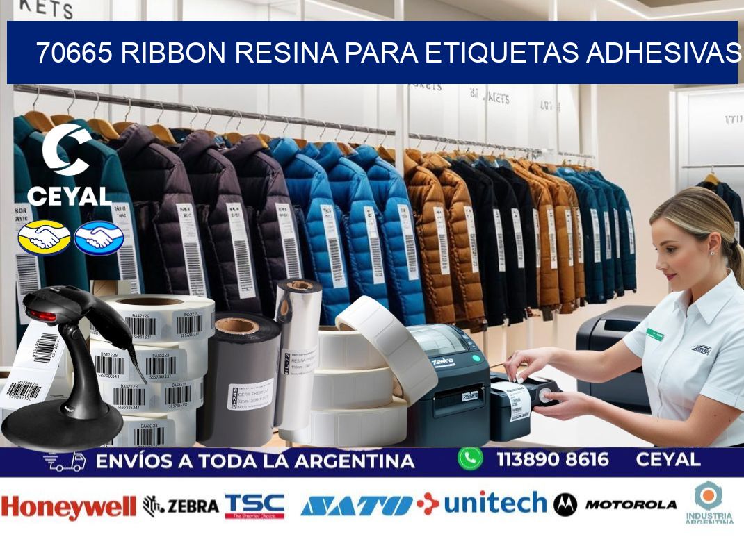 70665 ribbon resina para etiquetas adhesivas