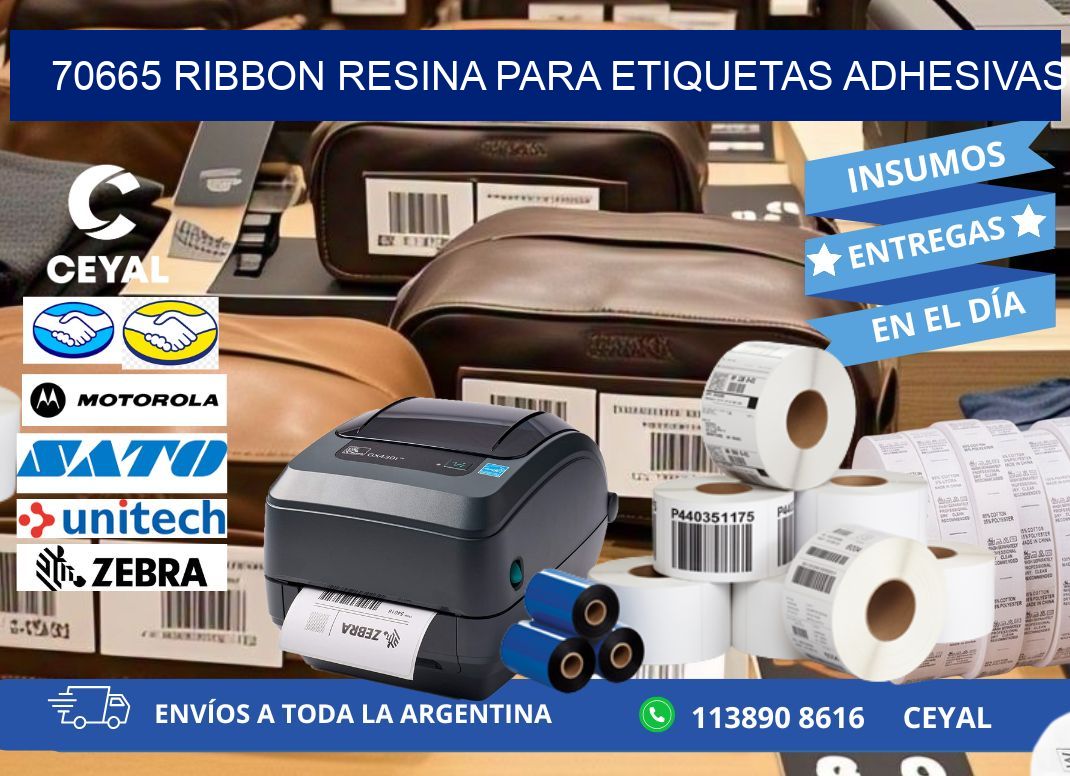 70665 ribbon resina para etiquetas adhesivas