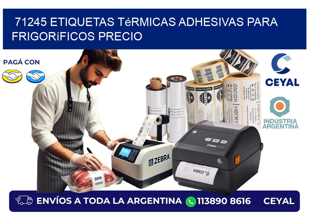 71245 etiquetas térmicas adhesivas para frigoríficos precio
